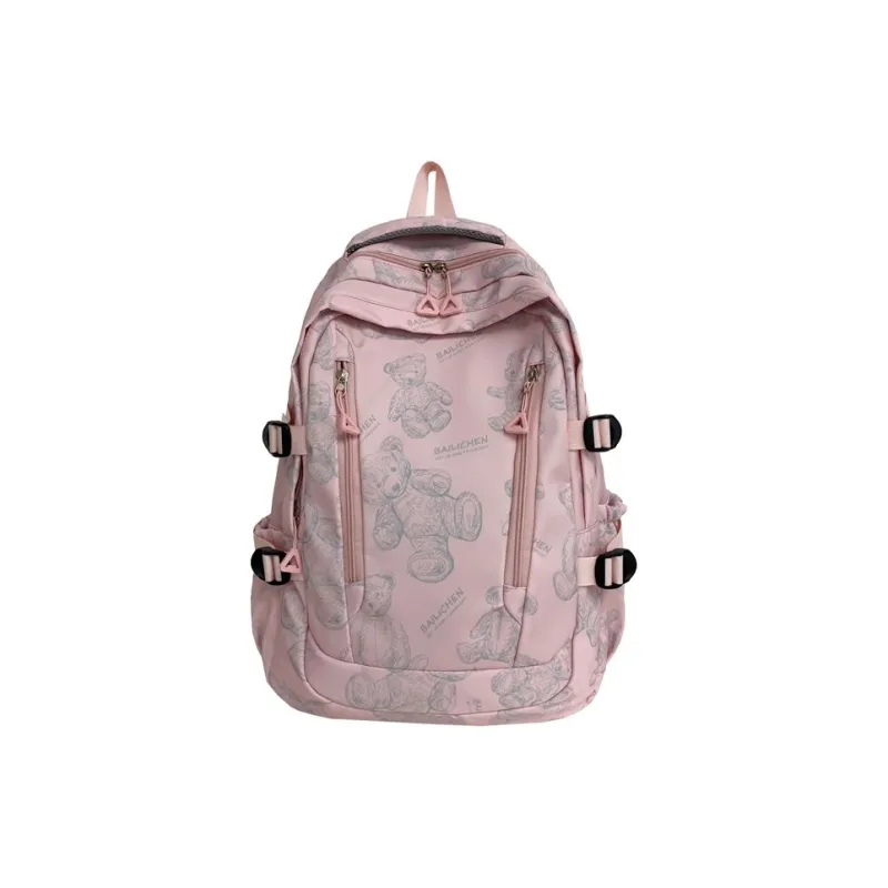 Single Warehouse Composite Cloth Backpack Regular Unisex Multicolor-7