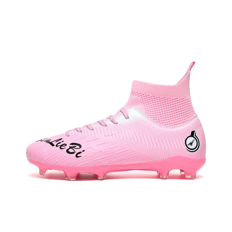 QIUTEXIONG FG Rubber Long Studs TF Rubber Broken Studs Soft Ground Firm Ground Slip Resistant Soccer Shoes Unisex-35