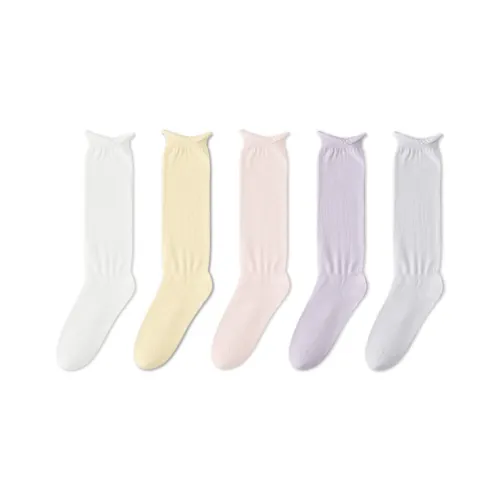 QINXIANGJIAN Mid Calf Socks Women's Combo Set