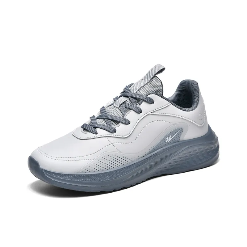 Binary Cushioning Rebound Support Lightweight Slip Resistant Low Top Running Shoes Men's Light Gray-1