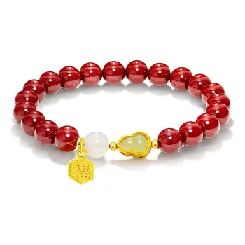 Jodie&Kevin Reconstructed Cinnabar Bracelets Unisex