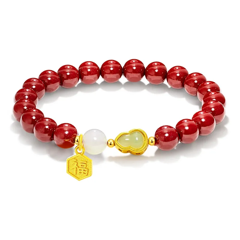 Jodie&Kevin Reconstructed Cinnabar Bracelets Unisex-0