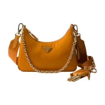 PRADA Re EditionSaffiano Recycled Nylon Shoulder Bag Women's Amber
