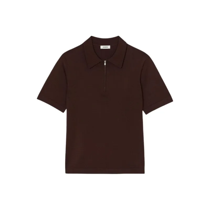 Sandro T Shirt Men's Black Brown-0