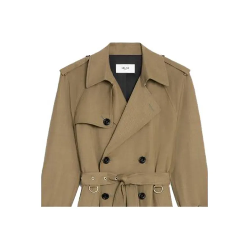 CELINE Trench Coats Men Brown-3