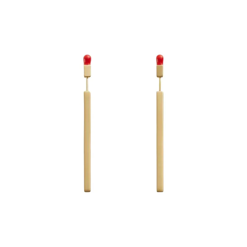 Bottega Veneta 18K Gold 925 Sterling Silver Earrings Women's Red-0