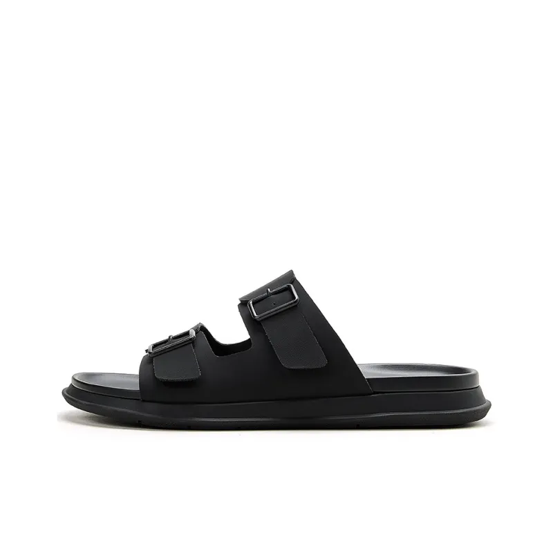 QIE Abrasion Resistant Slide Slippers Men's Black-0