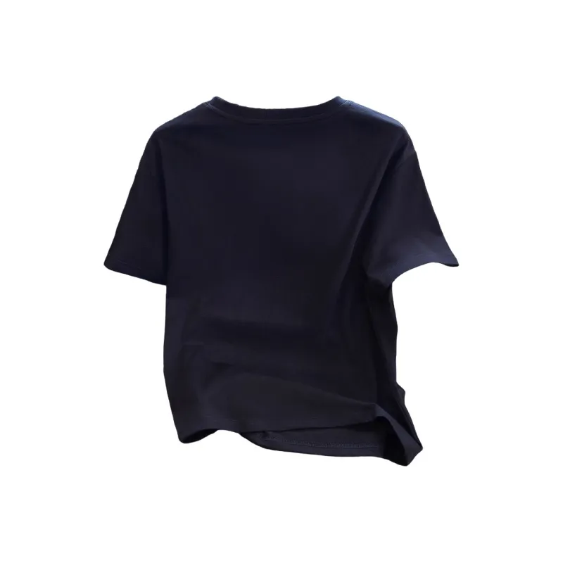 Cypress House Drop Shoulder Sleeve T Shirt Women's Black-1