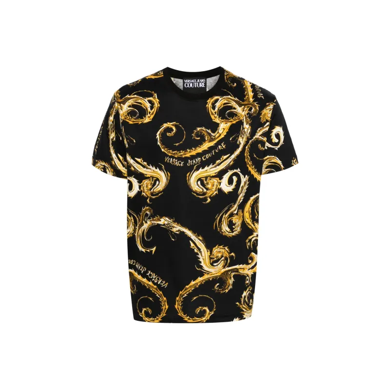 VERSACE JEANS Barocco Printed Crewneck T Shirt-0