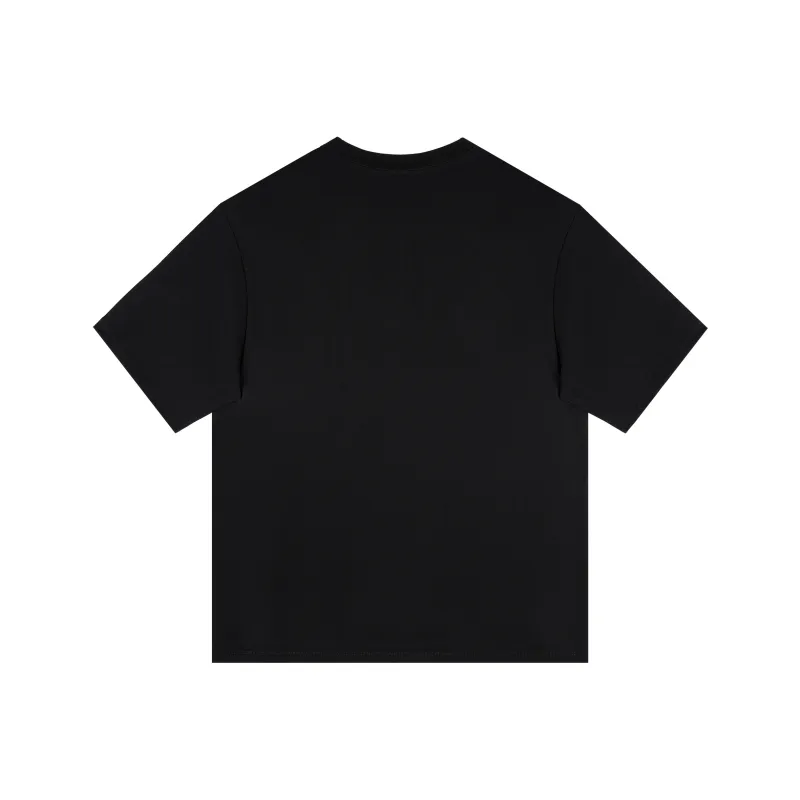 Kepu T Shirt Unisex Black Print Yellow-1
