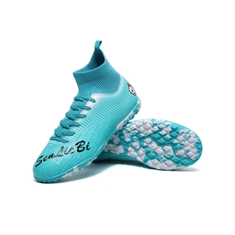 QIUTEXIONG FG Rubber Long Studs TF Rubber Broken Studs Soft Ground Firm Ground Slip Resistant Soccer Shoes Unisex-19