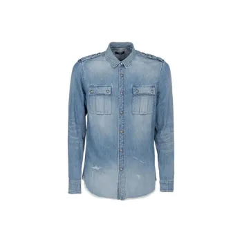 BALMAIN Shirts Men Blue