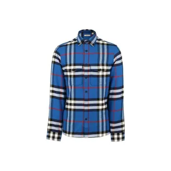 Burberry Shirts Men Blue