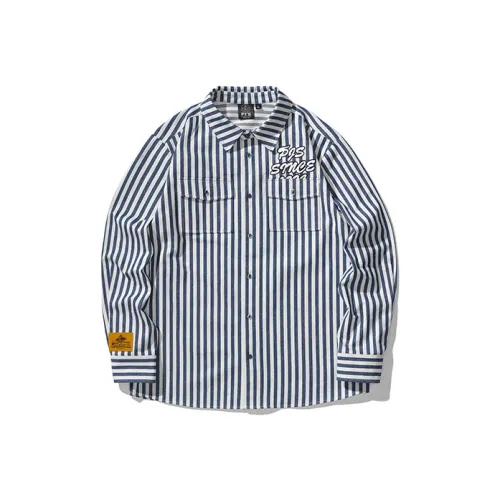 PJ's Vigor Shirt Early Fall Unisex Letter Stripes Color Blocking