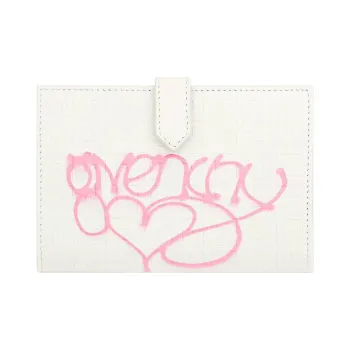 GIVENCHY Chito Collaboration Calfskin Wallet Women's White/Pink