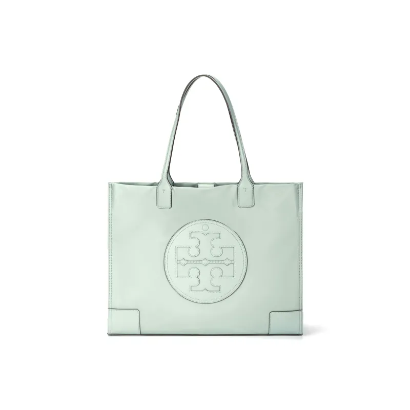 TORY BURCH Ella Nylon Tote Bag, Shopping Bag, Handbag, Shoulder Bag Medium Size Women's Green-0