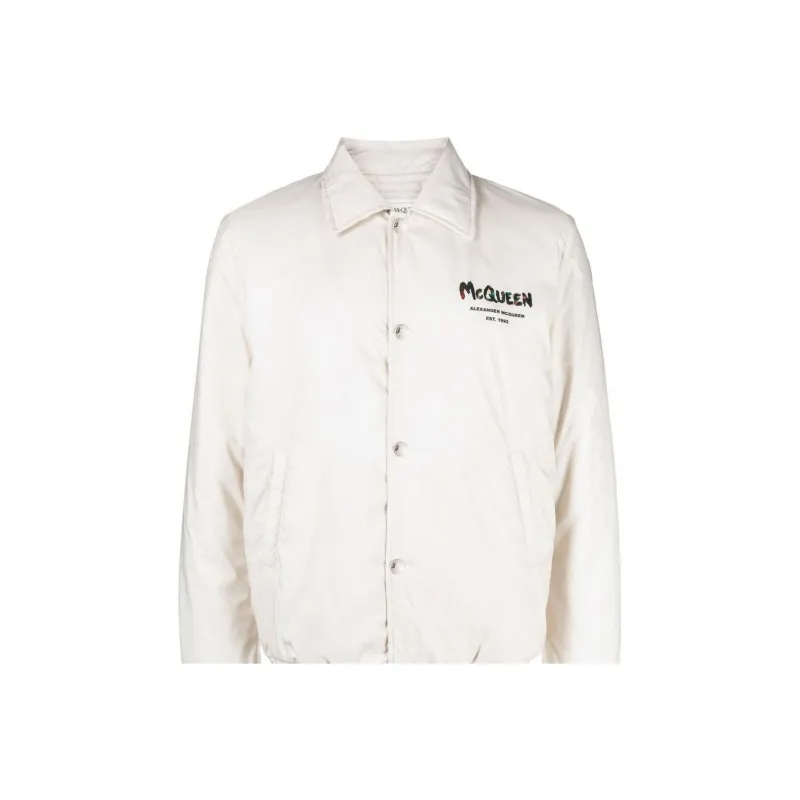 Alexander McQueen Logo Printed Bomber Jacket-3