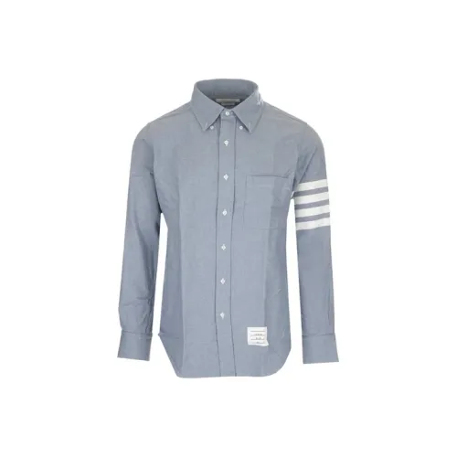 THOM BROWNE Flannel 4 Bar Straight Fit Shirt