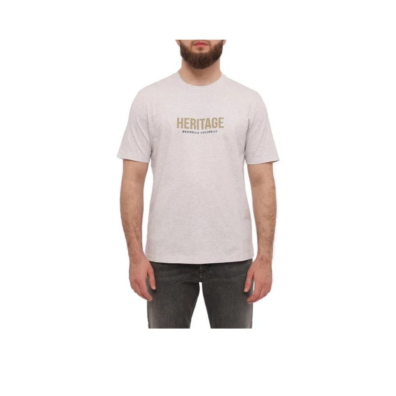 Brunello Cucinelli T Shirt Men's Light Gray-0