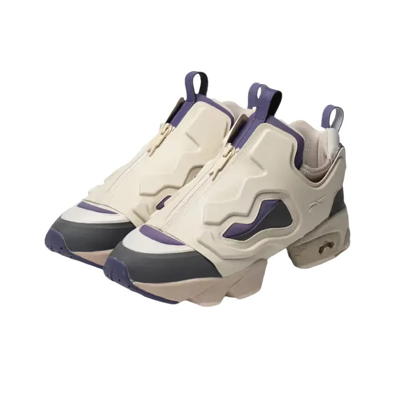 Footpatrol X Hiking Patrol x Reebok Instapump Fury Anti Slip Wear Resistant Low Top Casual Shoes Unisex Beige-2
