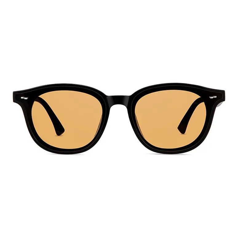 HELEN KELLER Plate Frame Round Sunglasses Unisex-6