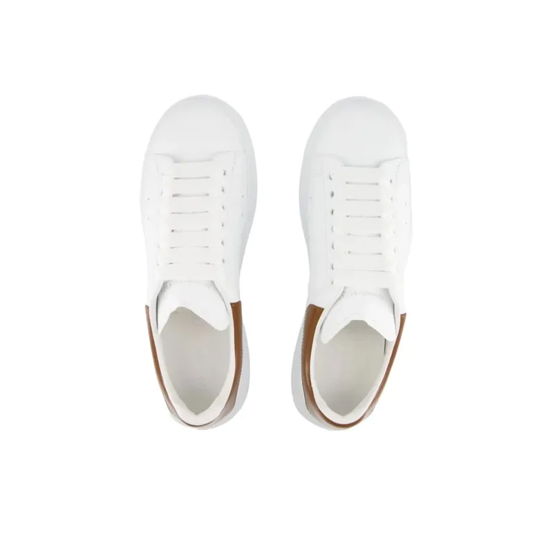 Alexander McQueen Oversized Sneaker Low Top Casual Shoes Men's White Brown-4