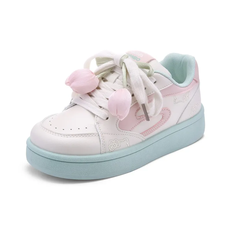 Lovely You Lightweight Slip Resistant Breathable Low Top Skateboard Shoes Women's-16