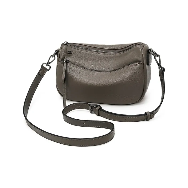 Old Man's Head Top Grain Cow Leather Shoulder Bag Women's Multicolor-1