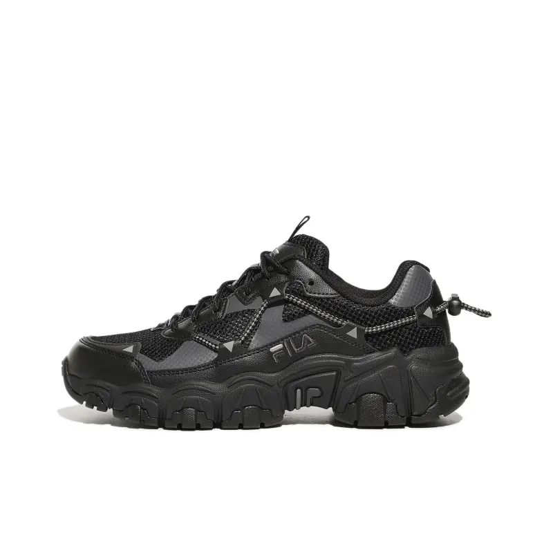 FILA Fluid Anti Slip Wear Resistant Low Top Casual Shoes Unisex Black-0