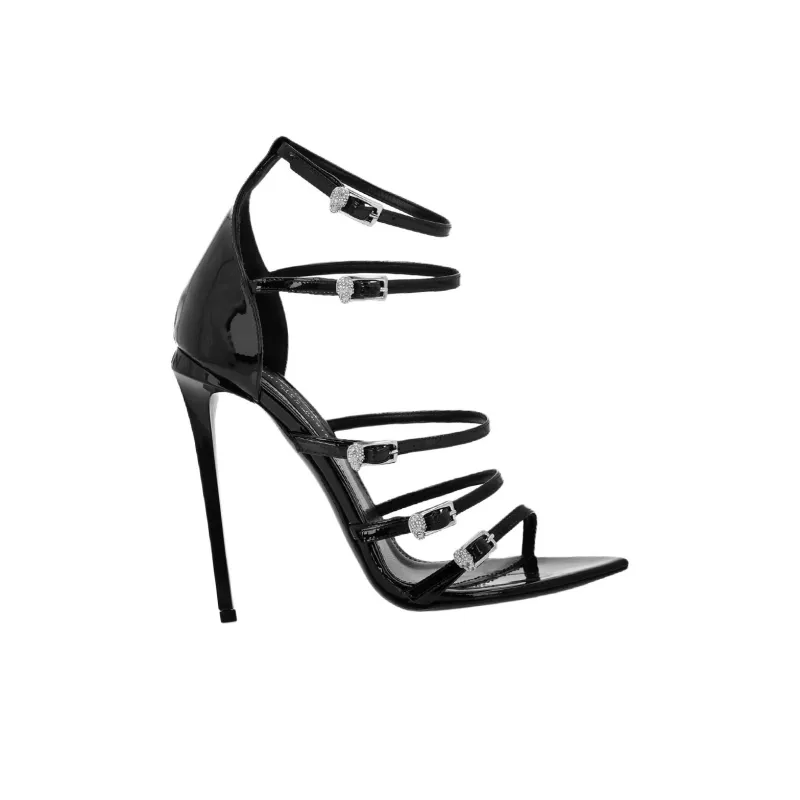 PHILIPP PLEIN Mignon Roman Sandals Women's Black-1