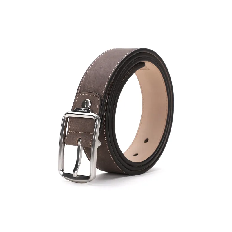 ELLE HOMME Cow Leather Belts Men's Light Brown Width 3.4cm-1