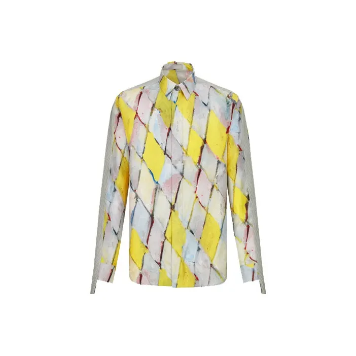 DIOR Quarterly New Products Shirts Men Yellow-0