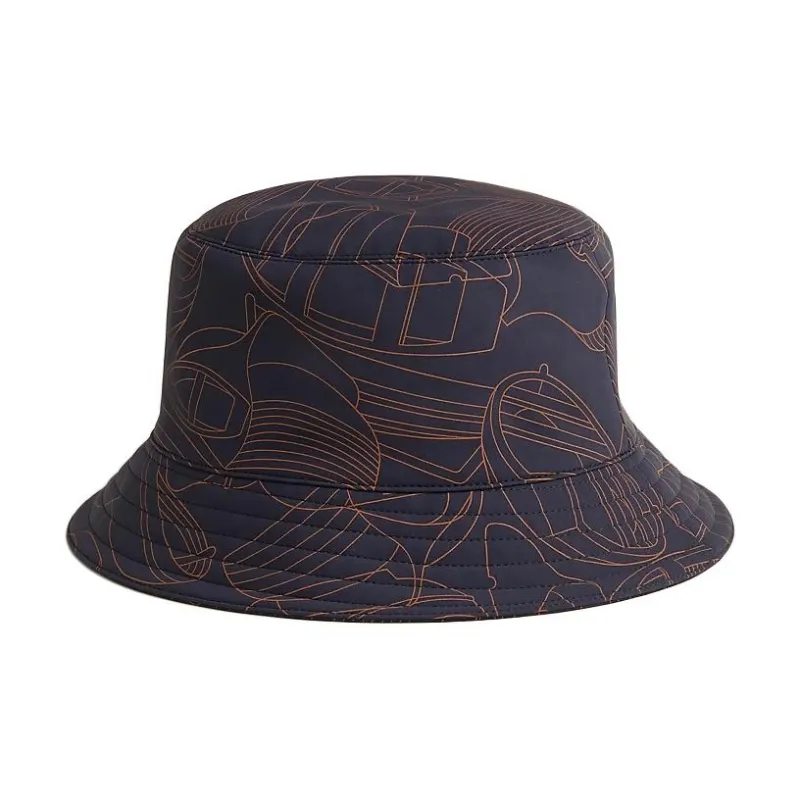 HERMES Polyamide, Elastane, Rubber Bucket Hats Women's Dark Blue-0