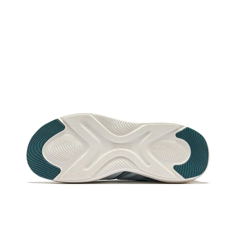 Erke Abrasion Resistant Breathable Slip Resistant Low Top Casual Shoes Men's Gravel Light Gray Green-4