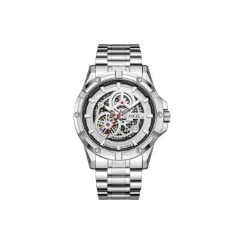 AOUKE Speed Avant Garde Collection Mechanical Movement Stainless Steel Watchband Watch Men's Watches Silver Dial
