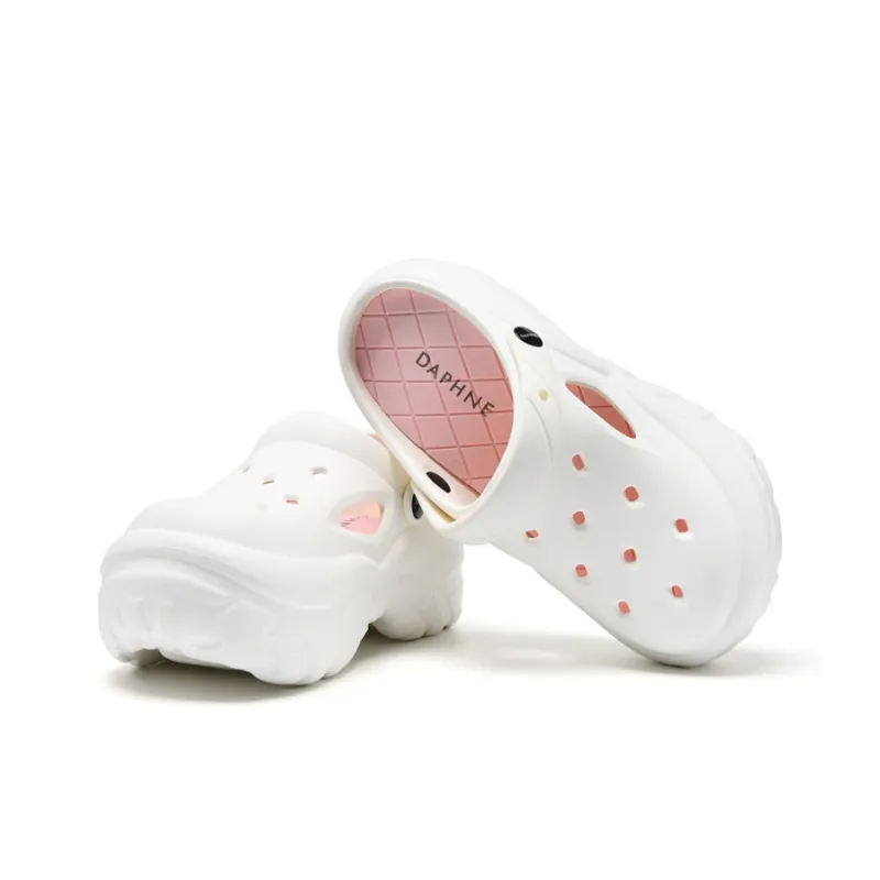 DAPHNE Clogs Women's White Pink-4