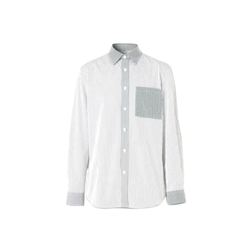 Burberry Shirts Men Light Gray