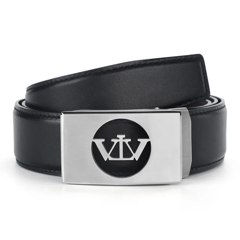V.V.Brown Cow Leather Belts Men's 3.5cm-4