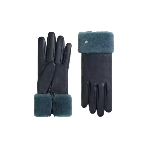 HERMES Lambskin Gloves Unisex Black