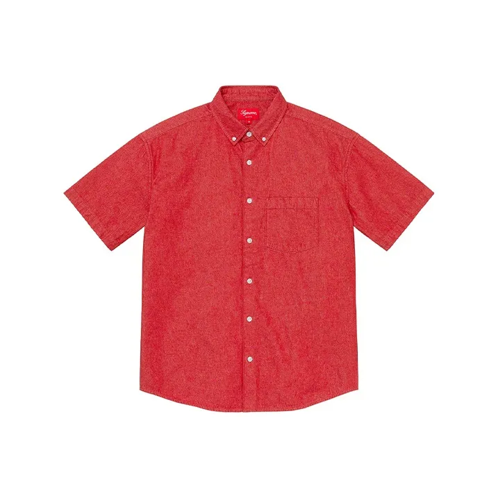Supreme Embossed Denim S/S Shirt-4