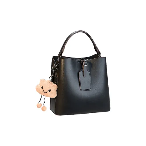 Three Ducklings PU Shoulder Bag, Crossbody Bag, Handbag Regular Women's Black/Khaki/Earth Yellow/Ecru/Pink/Brown