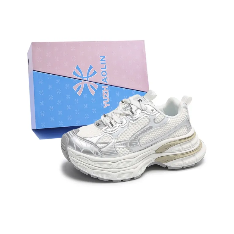 YUZHAOLIN Anti-Slip And Wear-Resistant Height Increasing Low-Top Chunky Sneakers Women's-16