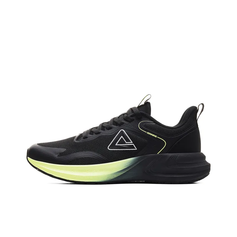 PEAK Cushioning Rebound Lightweight Breathable Low Top Running Shoes Men's Black-0