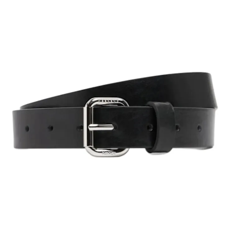 WEEKEND MaxMara Calfskin Leather Belts Women's Black Width 2.5CM-0