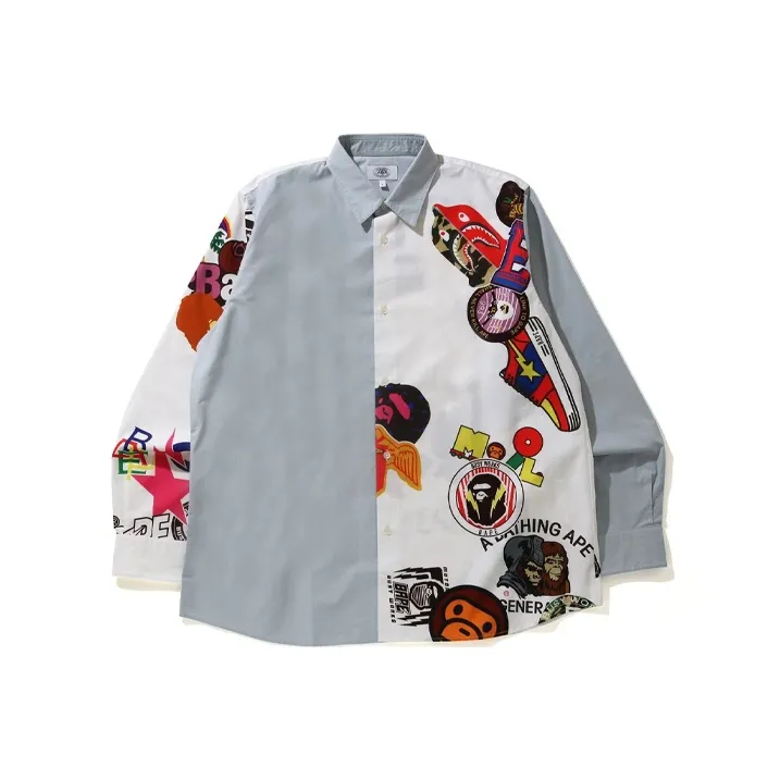 Bape Multi Motif Print Relaxed Shirt-2
