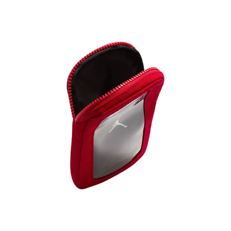 Jordan Polyester One Shoulder Cell Phone Pouch Regular Unisex Gym Red & Black & White-4