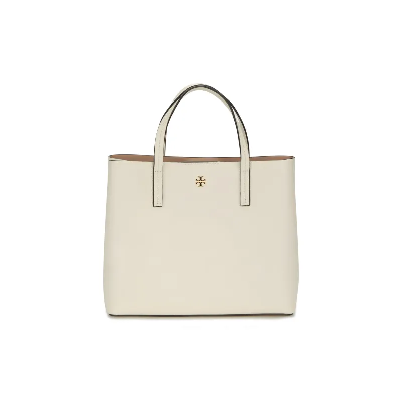 TORY BURCH Blake Litchi Grain Leather Tote Bag Shopping Bag Shoulder Bag Crossbody Bag Handbag Small Size Women's White-0