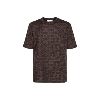 MOSCHINO Allover Logo Crewneck T Shirt