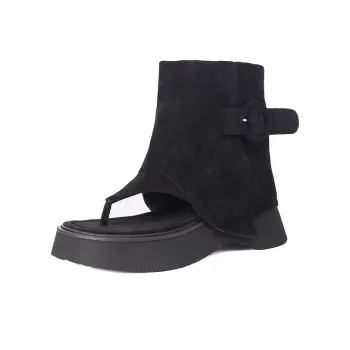 AJPAP Ankle Boots Women's Black Khaki