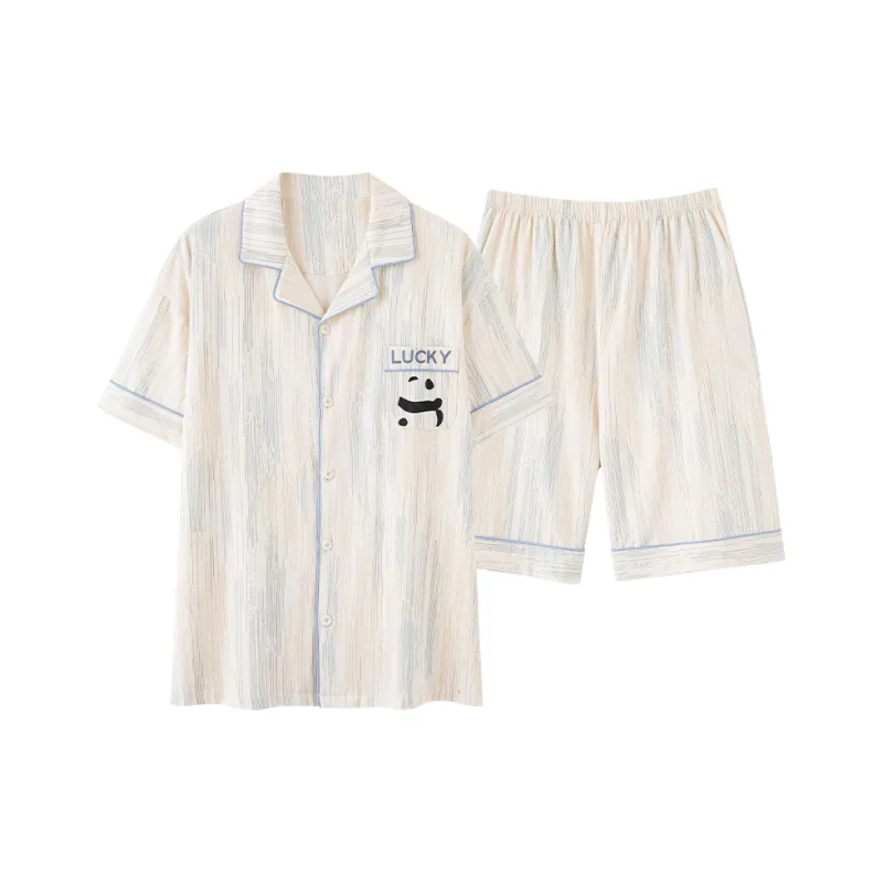 CHUDUAN Pajama Set Men's Apricot-0